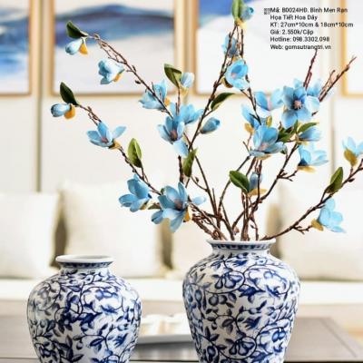 BÌNH MEN RẠN HỌA TIẾT HOA DÂY